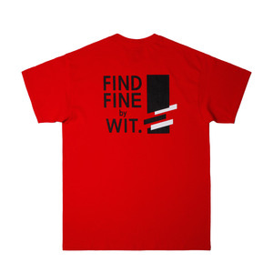 [위티나트] FFBW 사선로고 쇼트 슬리브 티셔츠 레드 / FFBW DIAGONAL LOGO SSV T-SHIRT red - 풋셀스토어