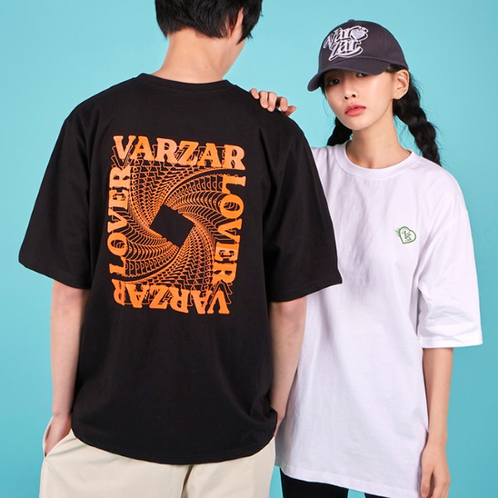 [바잘] VZ 러버 반팔 티셔츠 (2color) - 풋셀스토어